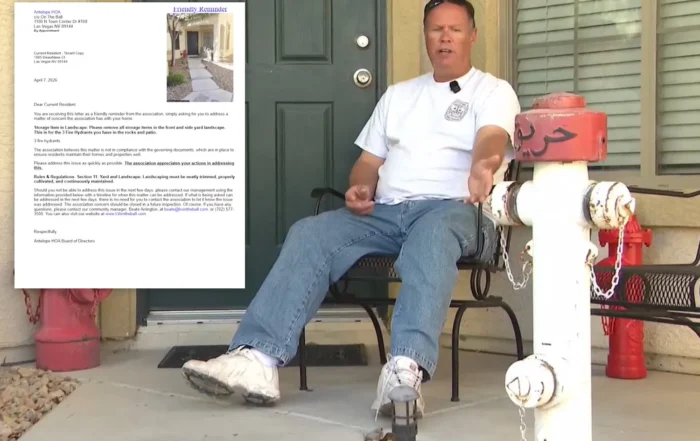 Fire hydrant fine in Las Vegas.